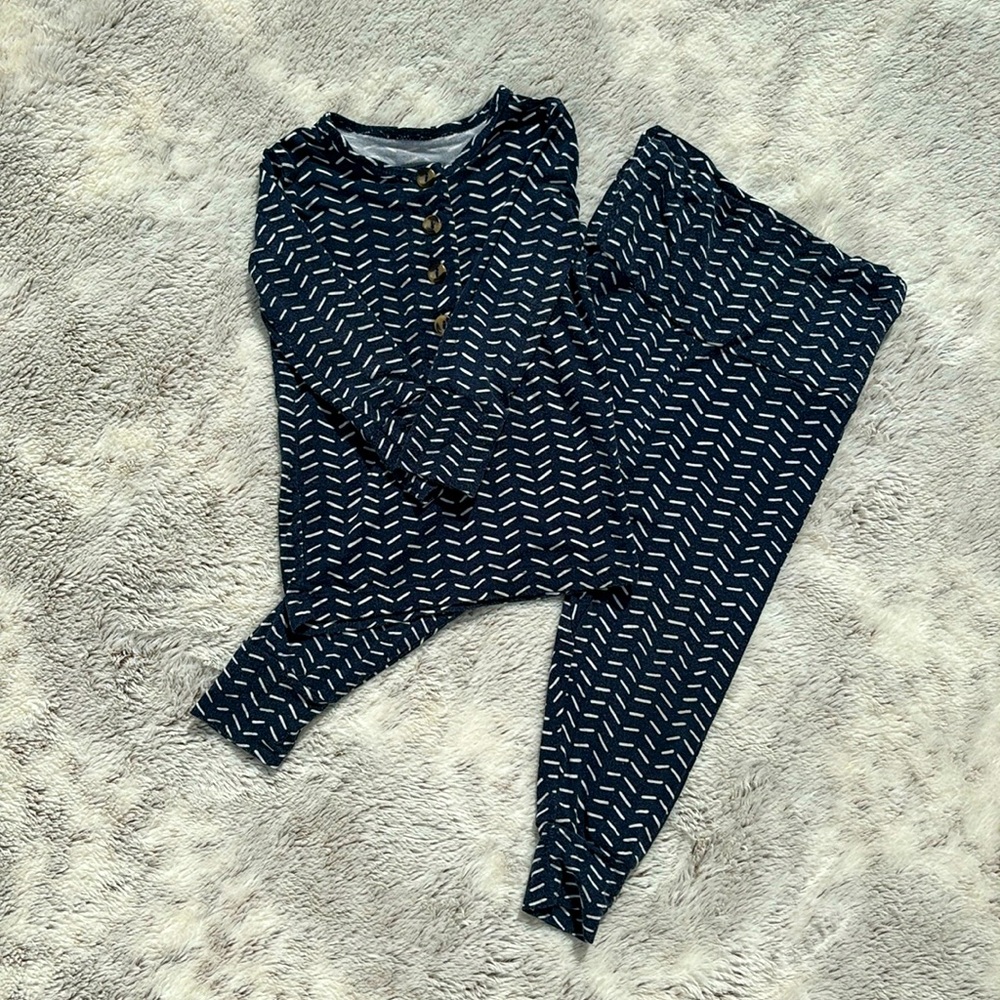 Lou Lou & Company Navy Blue William Top & Bottoms